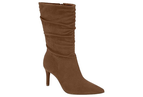 Bota Vizzano Cano Médio Camurça Marrom