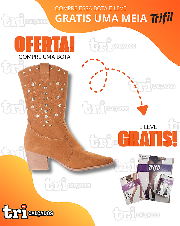 Bota Bebecê Texana Caramelo Camurça