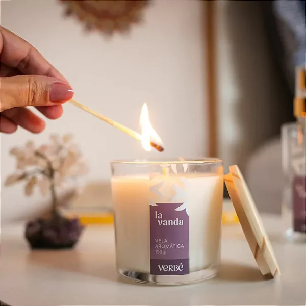 Vela de Lavanda - Relaxamento e Conforto