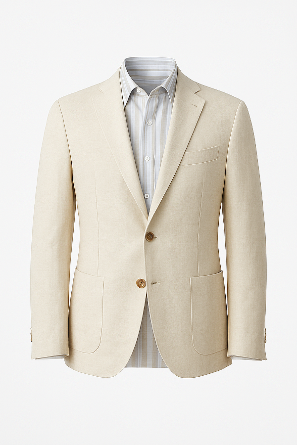 Blazer em Linho Off-White