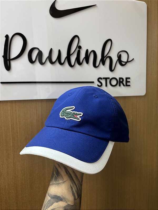 BONÉ LACOSTE CONTRASTE AZUL ROYAL