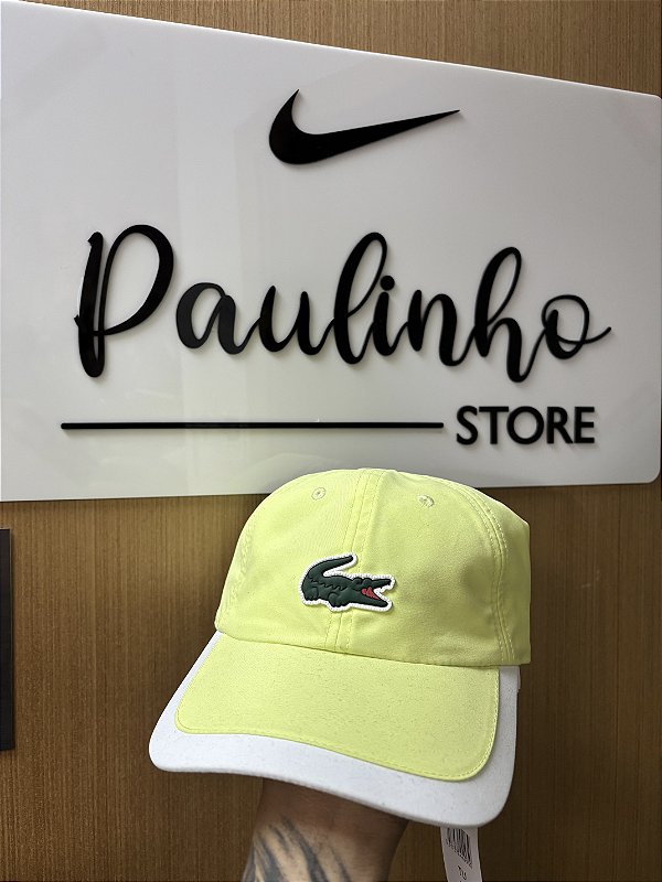 BONÉ LACOSTE CONTRASTE AMARELO