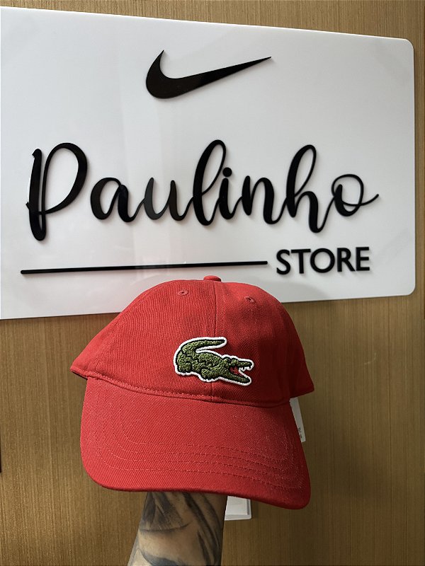 BONÉ LACOSTE BIG CROC VERMELHO
