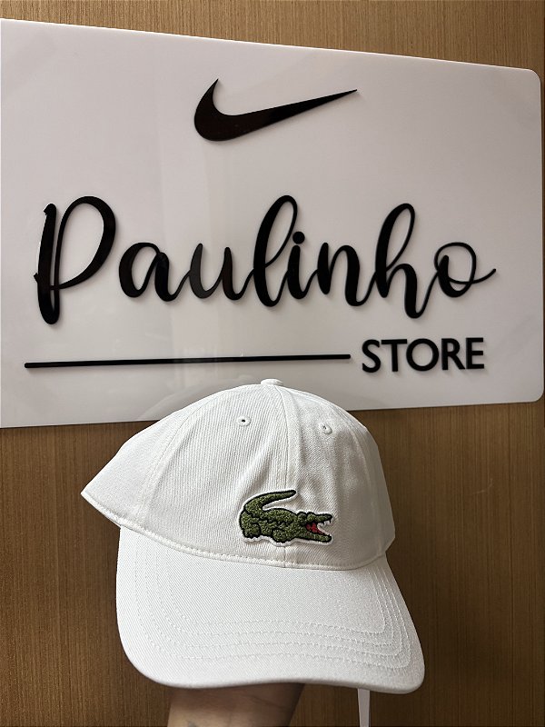 BONÉ LACOSTE BIG CROC BRANCO