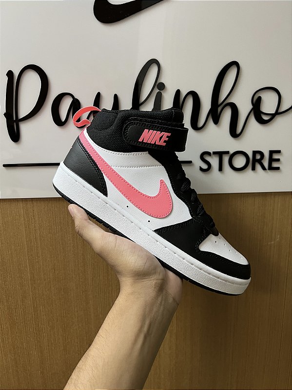 NIKE COURT BOROUGH MID BLACK PINK
