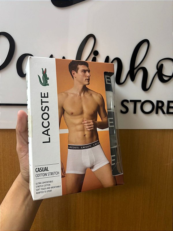 CUECA BOX LACOSTE TRÊS CORES