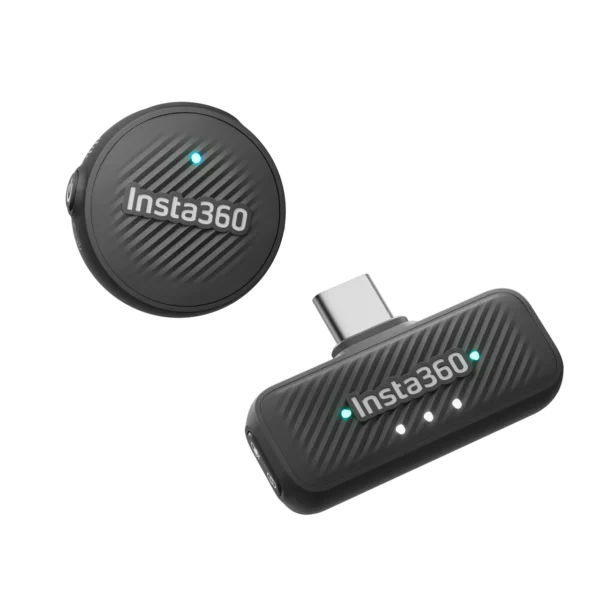Microfone INSTA360 Mic Air Sem Fio para X5 - Preto (Cinsabwb) (1TX + 1RX)