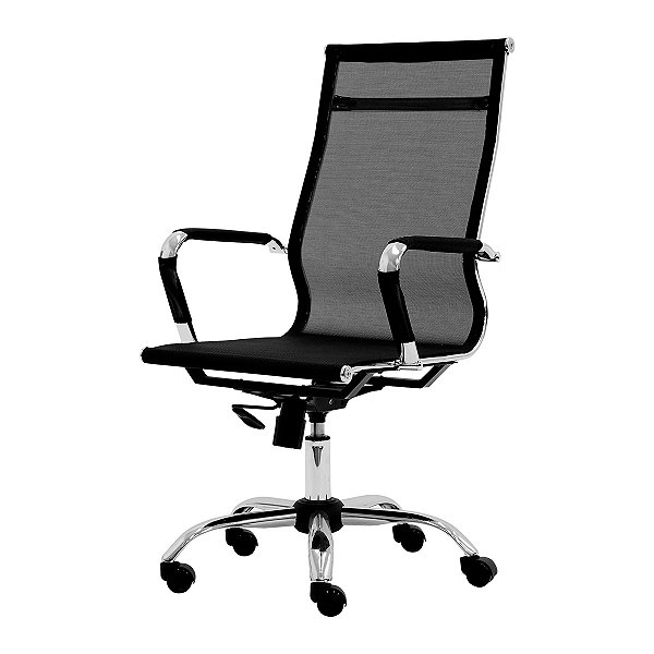 CADEIRA DE ESCRITORIO MESH PRESIDENTE PRETA