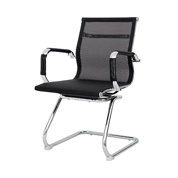CADEIRA DE ESCRITORIO MESH FIXA VISITANTE PRETA