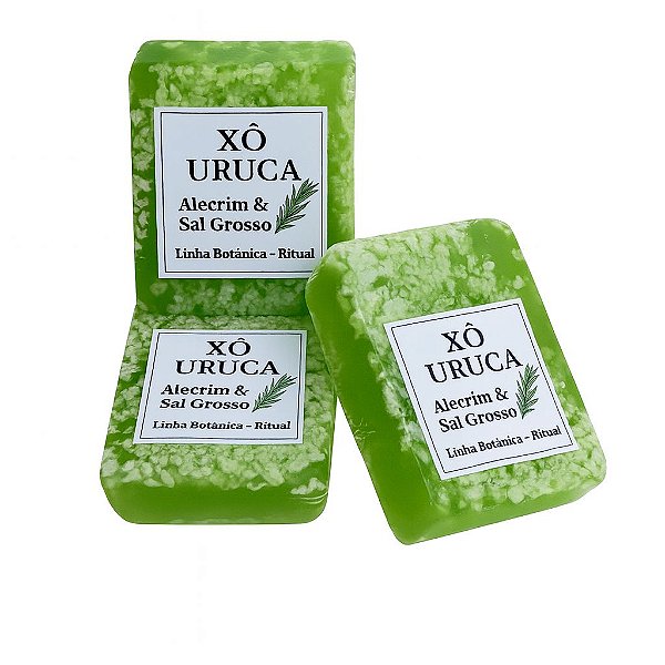 Sabonete Xô Uruca com alecrim e sal grosso