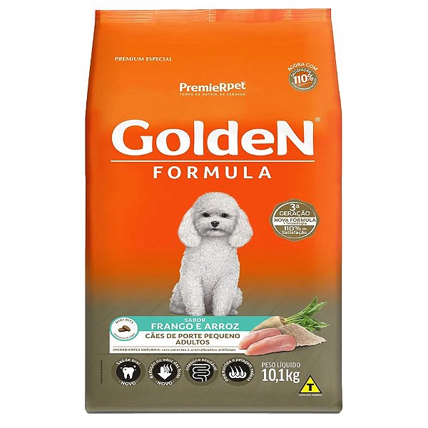 Ração Golden Fórmula Cão Adulto Pequeno Frango Arroz 10,1kg