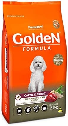 Ração Golden Formula Cão Adulto Pequeno Carne Arroz 15kg