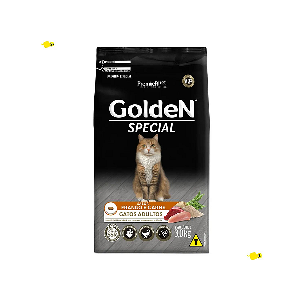 Ração Golden Special Gato Adulto Frango e Carne 3kg