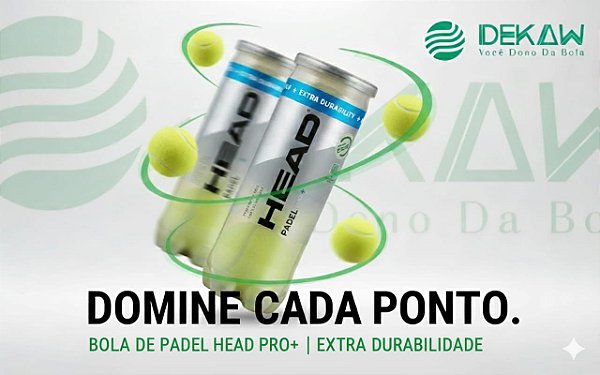 Bola de Padel HEAD PRO+ Extra Durability (Tubo com 3)