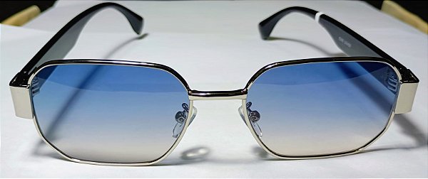 Óculos Solar Metal Grafite Lentes Degradê