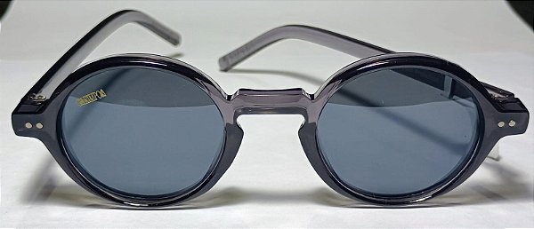Óculos Solar TR90 redondo cinza