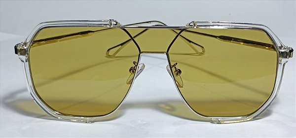 Óculos Solar Metal Lentes Cosméticas GP Garimpo