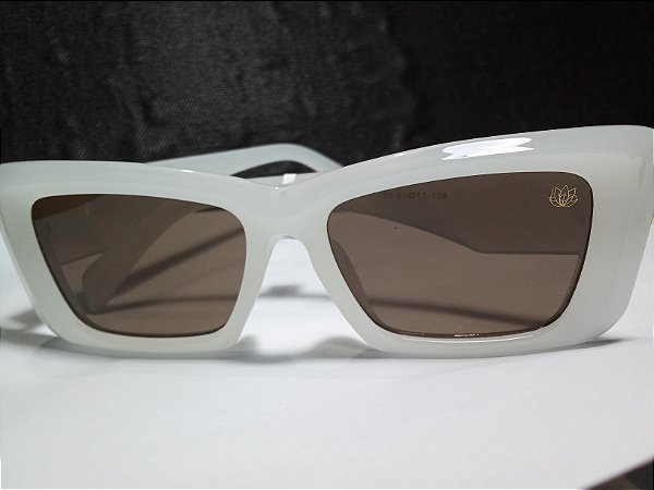 Óculos Solar TR90 Branco Unissex Moda