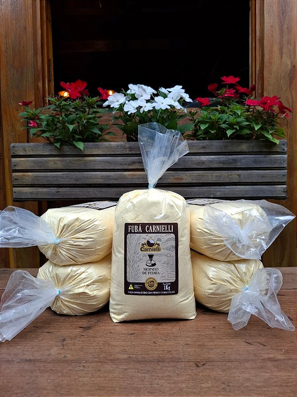 Kit 5 un. - Fubá de Moinho de Pedra Carnielli 1Kg