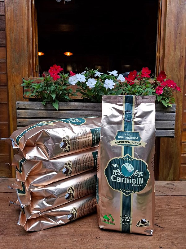 Kit 5 un. - Café Carnielli Especial Grão Espresso (1 Kg)