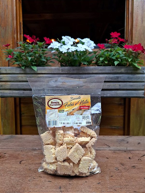 Biscoito Fubá e Nata Sem Glúten - 200g