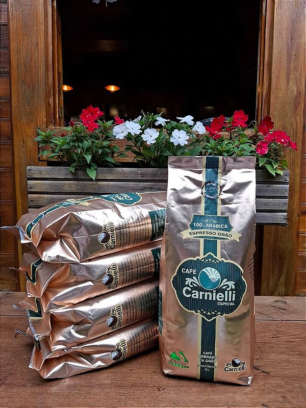 Kit 5 unidades - Café Carnielli Especial Grão Espresso - (1 Kg)