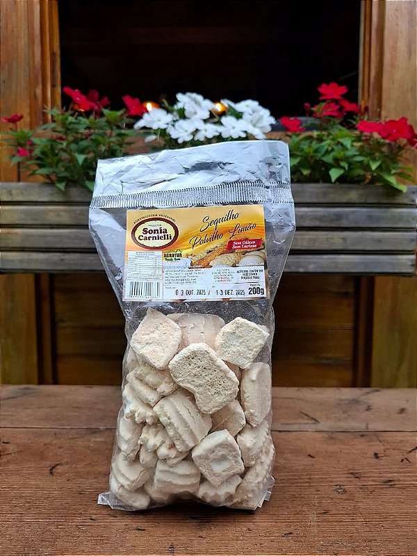 Biscoito Sequilho Polvilho Limão - Sem Glútem (200g)