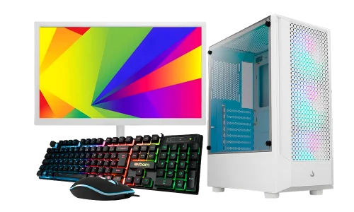 Pc Gamer Wave Branco - intel i5 10ª, 16gb ram, ssd 240gb, monitor 19/20"