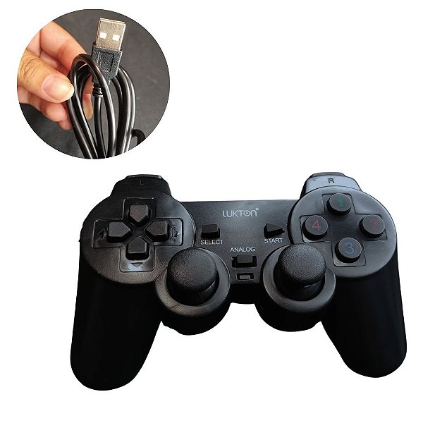 Controle com Fio USB para PC e TV – Joystick Gamer Crowley