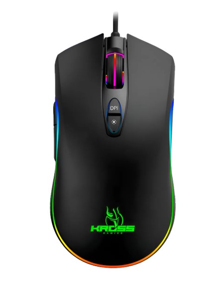 MOUSE GAMER KROSS GUNGNIR C/FIO USB 4800 DPI PRETO - KE-MG125
