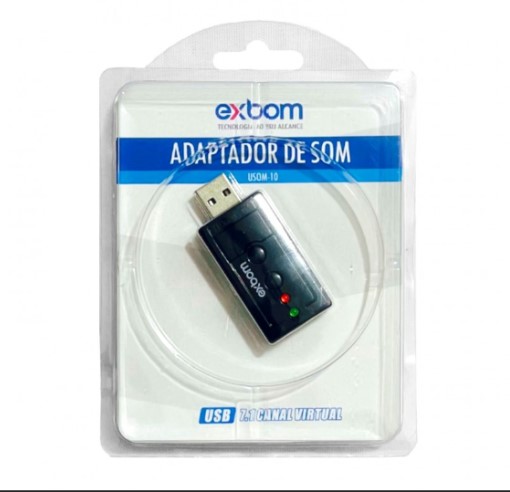 ADAPTADOR DE SOM USB 7.1 EXBOM