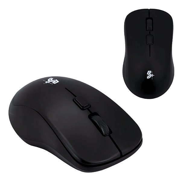 MOUSE SEM FIO PROFISSIONAL WIRELESS 2.4 GHZ OFFICE PRO 5+ PRETO