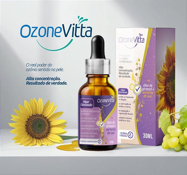 Blend Girassol + Semente de Uva Ozonevitta - 30 ml (PRÉ-VENDA)