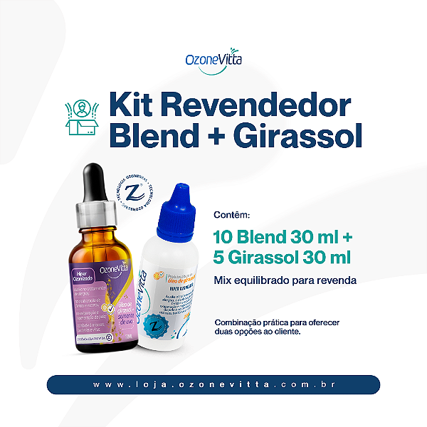 Kit Revendedor Blend Uva + Girassol e Óleo de Girassol Tradicional OzoneVitta