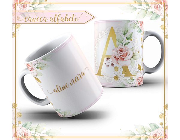 Caneca Personalizada no Tema Alfabeto