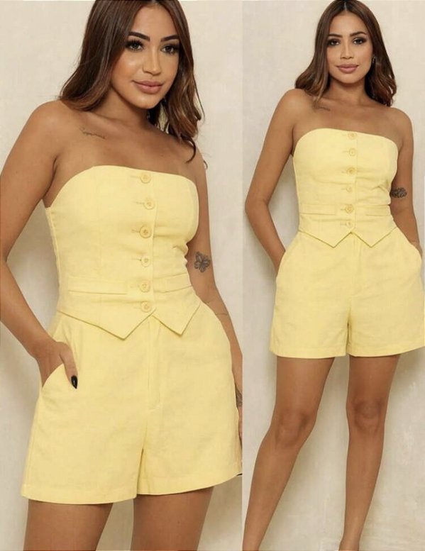 Conjunto tomara que caia em alfaitaria