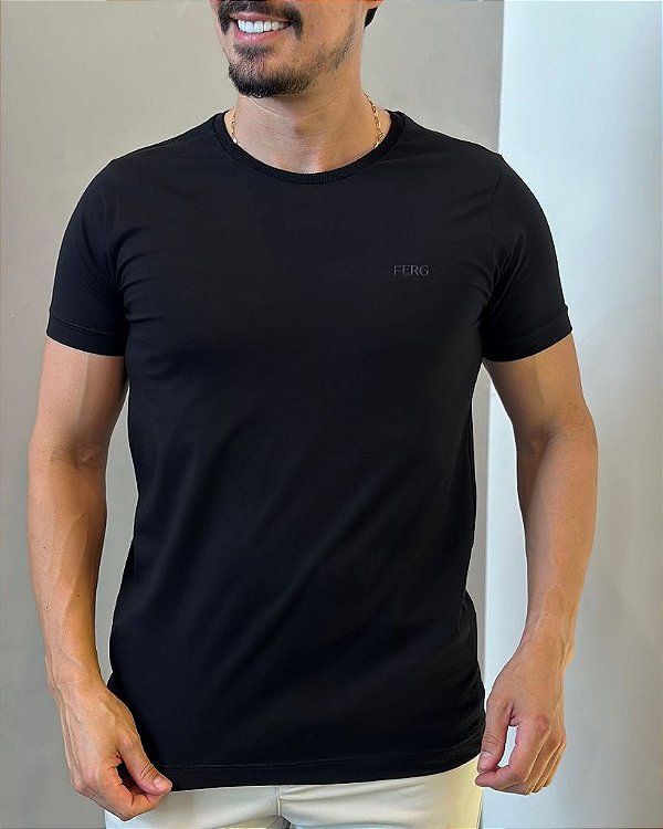 CAMISETA ALGODÃO PIMA FERG PRETO