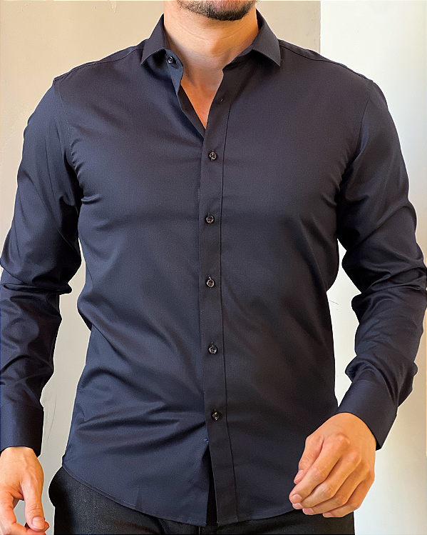 CAMISA SOCIAL FERG AZUL MARINHO