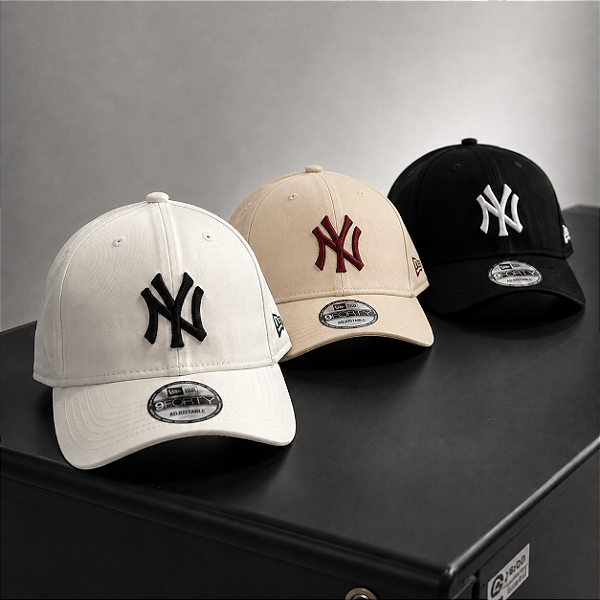 Kit com 3 Bonés Aba Curva Ajustáveis Unissex