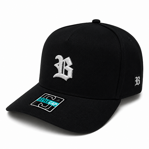 Boné Blck Aba Curvada Strapback Ajustável Unissex Preto