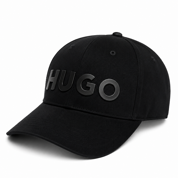 Boné Hugo Boss Aba Curvada Snapback Preto Logo 3D Preto Unissex