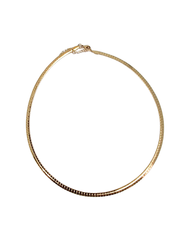 Colar Choker de Aço Inoxidável Folheado a Ouro 18k