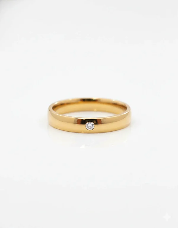 Anel Amel Lux Banhado a Ouro 18K