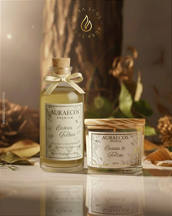 Coleção Aura Nature - Difusor & Vela Aromática Premium