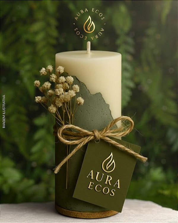 Vela Rústica Personalizada - Auraecos