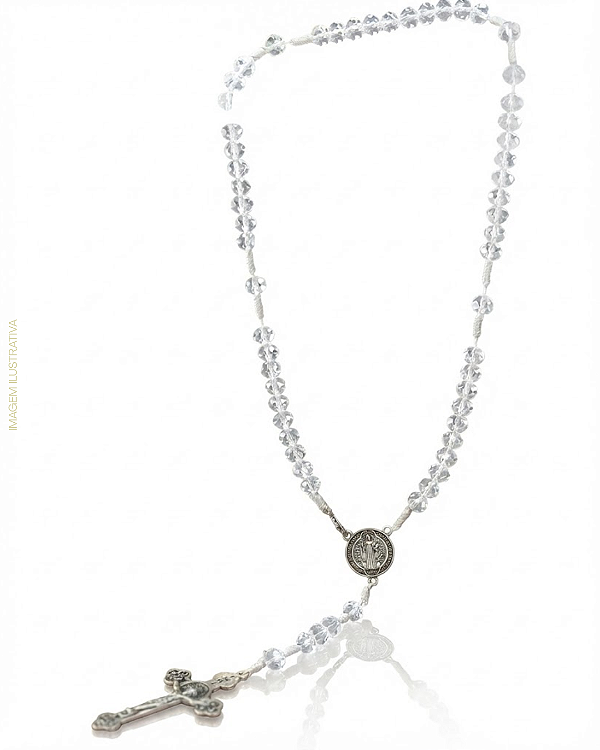 Terço Cristal São Bento