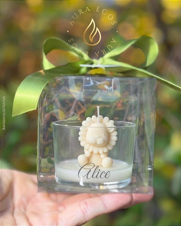 Lembrancinha Leãozinho Vela no Copo