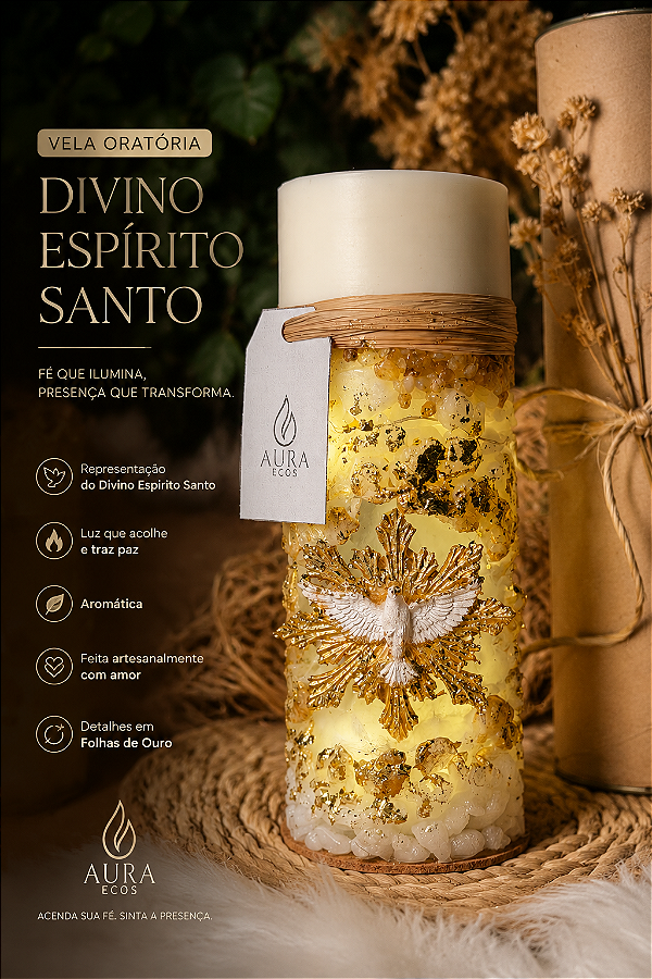 Vela Oratória Luminária Aromática – Divino Espírito Santo | Edição Especial