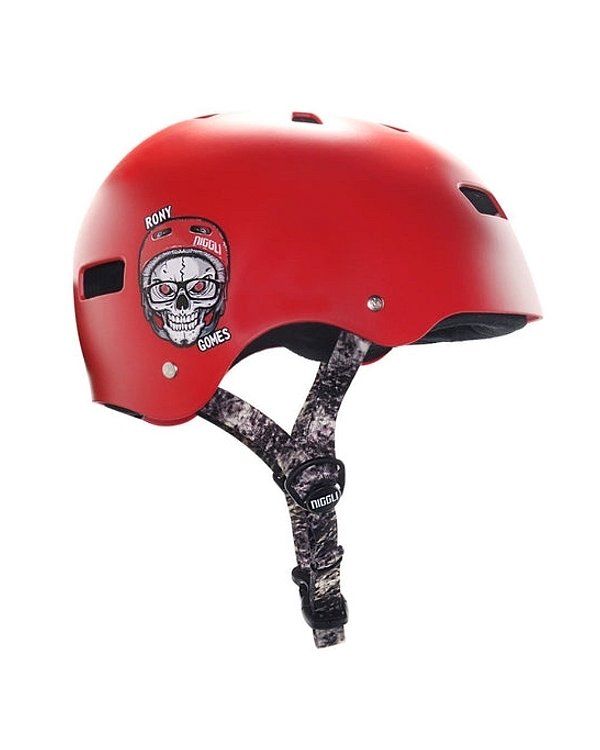 CAPACETE NIGGLI PRO RONY GOMES Neon VERMELHO Fosco