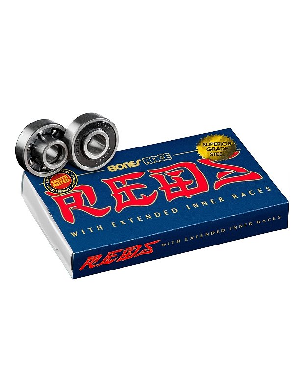 ROLAMENTO IMPORTADO BONES®️ Race REDS®️ Skateboard Bearings 8 pack